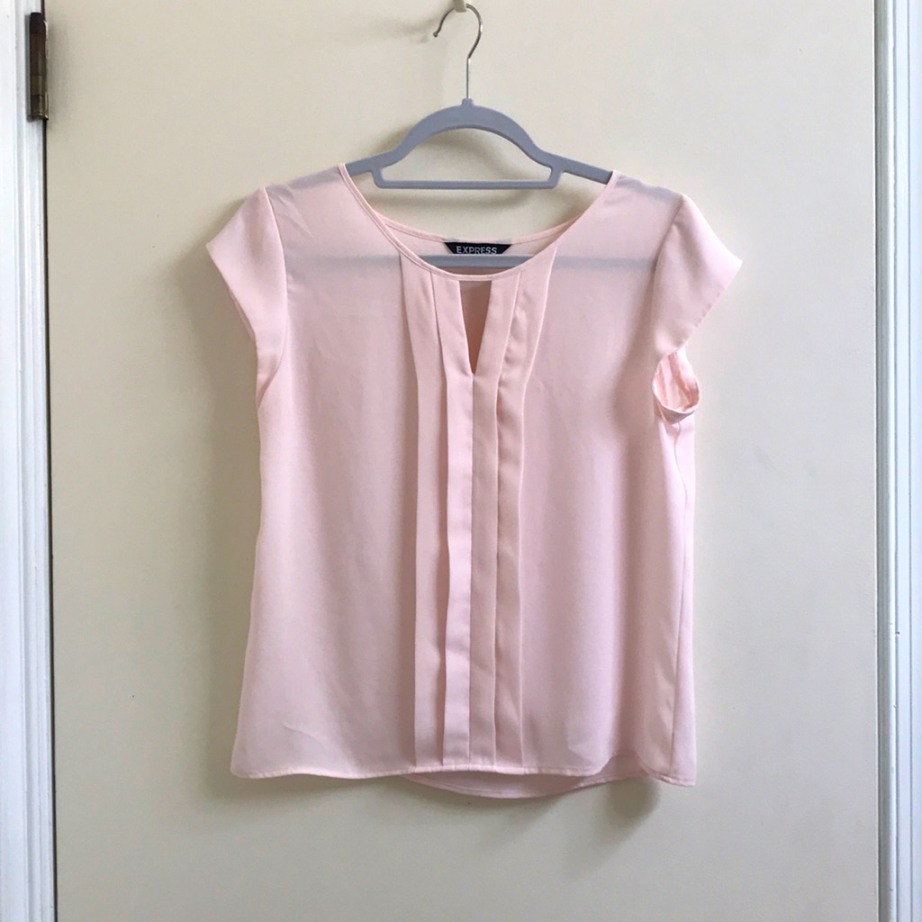 Express Pink Cap Sleeve Blouse